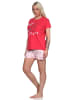 NORMANN Shorty Pyjama Schlafanzug Katzen    - 73914 in pink