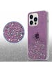 cadorabo Hülle für Apple iPhone 14 PRO MAX Glitter in Lila mit Glitter