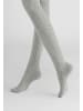 Hudson Strickstrumpfhose Winter Plait wärmend in Silber