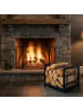 relaxdays Kaminholzregal in Schwarz - (B)43 x (H)36 x (T)35,5 cm