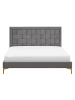 Beliani 3-tlg Doppelbett LIMOUX in Grau
