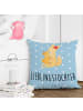 Mr. & Mrs. Panda Dekokissen Sofa Fuchs Mama mit Spruch in Blau Pastell