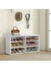 VASAGLE Schuhregal Island in Weiß - (B)100 x (H)50 x (T)29.5 cm