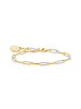 Thomas Sabo Charm-Armband Mit Kaltemaille Vergoldet in gelbgoldfarben, silberfarben, weiß