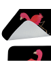 Mr. & Mrs. Panda Badteppich Flamingo Yoga ohne Spruch in Schwarz
