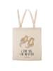 Mr. & Mrs. Panda Tote Bag Otter Hände halten mit Spruch in Creme