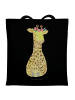 Mr. & Mrs. Panda Einkaufstüte Giraffe Blumenkranz ohne Spruch in Schwarz