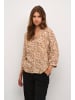 Kaffe Bluse kurzarm KAclaire Regular fit in Sand/Brown Animal Print