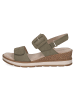 Caprice Sandalette in olive nubuc