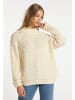 IZIA Damen Strickpullover in Wollweiss