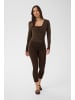 SAINT TROPEZ Langarm-Bluse ViggaSZ Fitted in Chocolate Brown