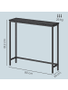 VASAGLE Flurtisch Barnet in Grau-Schwarz - (B)80 x (H)81.2 x (T)20 cm