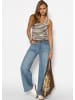 SASSYCLASSY Tank Top gestreift in Braun