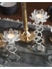 Beliani Kerzenständer OVIEDO in Silber - (W) 11 x (H) 19 x (L) 11 cm
