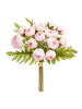 Atmosphera Créateur d'intérieur Blumenstrauß mit Kunstblumen, 18 rosa Pfingstrosen in Rosa, 30 cm