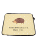 Mr. & Mrs. Panda Laptop Tasche Igel Herzen mit Spruch in Gelb Pastell