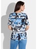 GOLDNER Shirt Shirt in blau / weiß / marine / gemustert