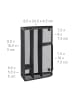 relaxdays Schreibtischorganizer in Schwarz - (B)25,5 x (H)10,5 x (T)18 cm