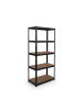 relaxdays Schwerlastregal in Schwarz/ Braun - (B)90 x (H)180 x (T)40 cm