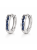 schmuck23 Creolen 925 Silber Zirkonia 0,3 cm x 1,2 cm