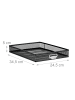 relaxdays Schubladenbox 3 Fächer in Schwarz - (B)27,5 x (H)23 x (T)35 cm