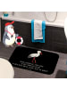 Mr. & Mrs. Panda Duschvorleger Storch mit Spruch in Schwarz