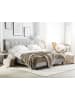 Beliani Wasserbett LA ROCHELLE in Grau - (W) 190 x (H) 108 x (L) 218 cm