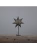 STAR Trading Tischleuchte Stern Ozen, klein, grau, 55cm in Silber