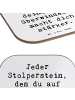 Mr. & Mrs. Panda Bierdeckel Spruch Stolpersteine im Alltag meist... in Weiß