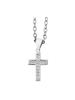 Adeliás Damen Anhänger – Kreuz Kreuzanhänger aus 925 Silber mit Zirkonia in silber