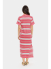 SAINT TROPEZ Jerseykleid FariaSZ Lockere Passform in Pink Ice Red Stripe