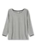 sheego Jerseyshirt in grau meliert