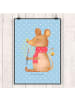 Mr. & Mrs. Panda Print Maus Weihnachten ohne Spruch in Blau Pastell