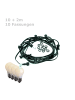 SATISFIRE Garten Party Lichterkette Illu 10 bruchfeste LED Tropfenlampen 10m schwarz