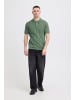 BLEND Kurzarm Poloshirt Rundhals Rippbündchen in Grün