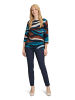 Betty Barclay Sweatshirt mit Rippenstruktur in Dark Blue/Petrol