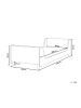 Beliani Einzelbett LAYE in Weiß/Heller Holzfarbton - (W) 100 x (H) 58 x (L) 216 cm
