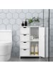 VASAGLE Badezimmerschrank Sofie in Weiß - (B)30 x (H)82 x (T)55 cm