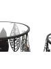 Mauro Ferretti Set aus 2 mehrfarbigen Metalltischen mit Ausziehplatten, Ø cm 38x55-33x50