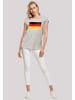 F4NT4STIC T-Shirt Germany Deutschland Flagge distressed in grau meliert