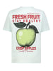 Sublevel Kurzarm T-Shirt Fruit Print Rundhals Basic in Grün-2