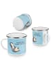 Mr. & Mrs. Panda Pott Pinguin Lachen mit Spruch in Eisblau
