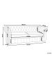 Beliani 3-Sitzer Sofa CHESTERFIELD in Grün/Braun - (W) 195 x (H) 70 x (L) 76 cm