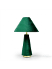 relaxdays Tischlampe in Dunkelgrün/ Gold - (H)47 x Ø 30 cm