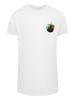 F4NT4STIC Long Cut T-Shirt Colorfood Collection - Rainbow Apple in weiß