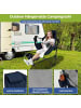 COSTWAY Campingstuhl mit Fußstütze in Blau