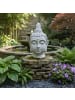 relaxdays Buddha-Kopf in Beige/ Grau - 78 cm