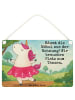 Mr. & Mrs. Panda Schild Einhorn Ballerina Design mit Spruch in Weiß