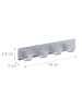 relaxdays 12x Hakenleiste in Silber - (B)16 cm