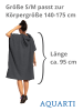 Aquarti Aquarti Damen Herren Badeponcho Frottee in anthrazit